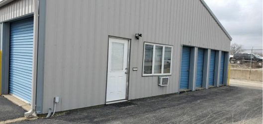 entrance to the storage garage office